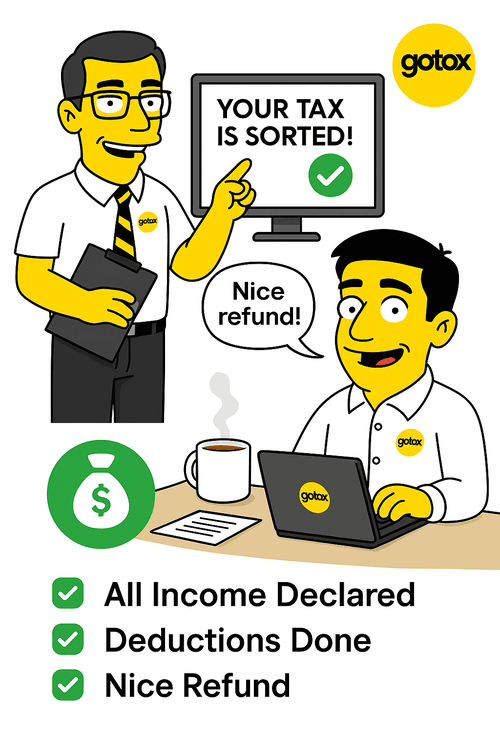 Person reviewing mobile phone and internet bills for 2025 tax return